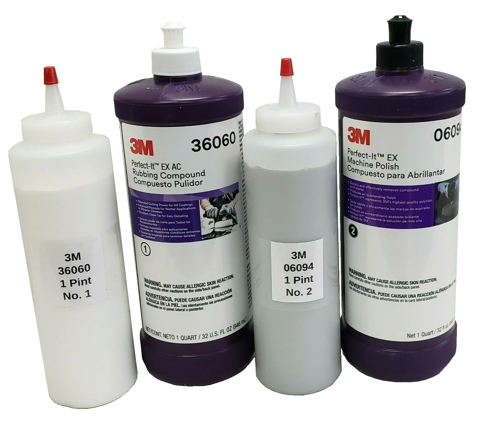 3M Perfect-It Buffing & Polishing Kit 36060, 06094 Pint bottles NO QUARTS