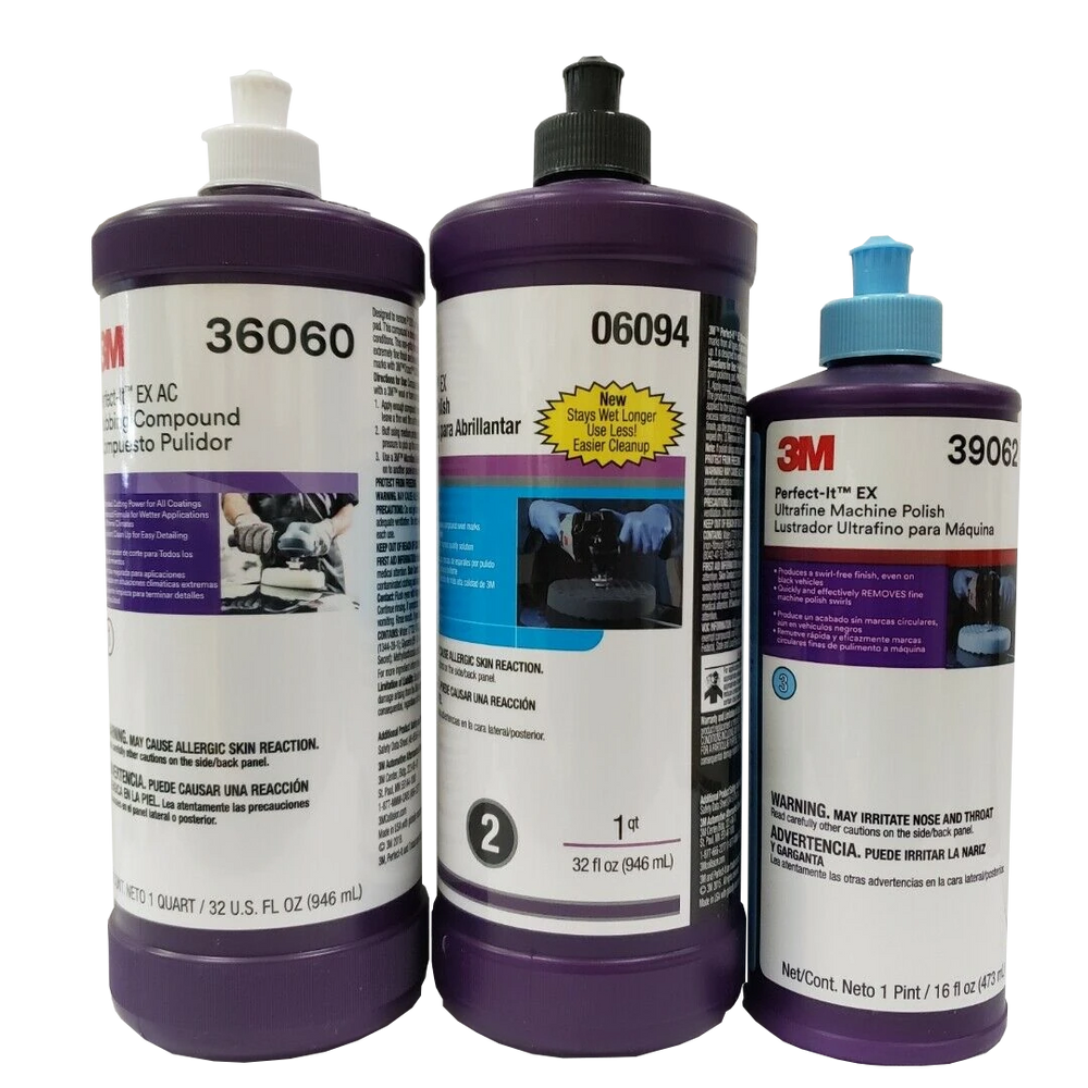 3M Perfect It EX Compound Buffing & Polishing 36060 06094 39062 NEW EX 3M Buffing & Polishing Kit