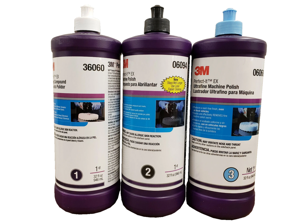 3 M Buffing Compound 3M Perfect-It EX Compound Buffing & Polishing - 36060, 06094, 06068 For Professional Finish 3m Rubbing Compound - Foto 4