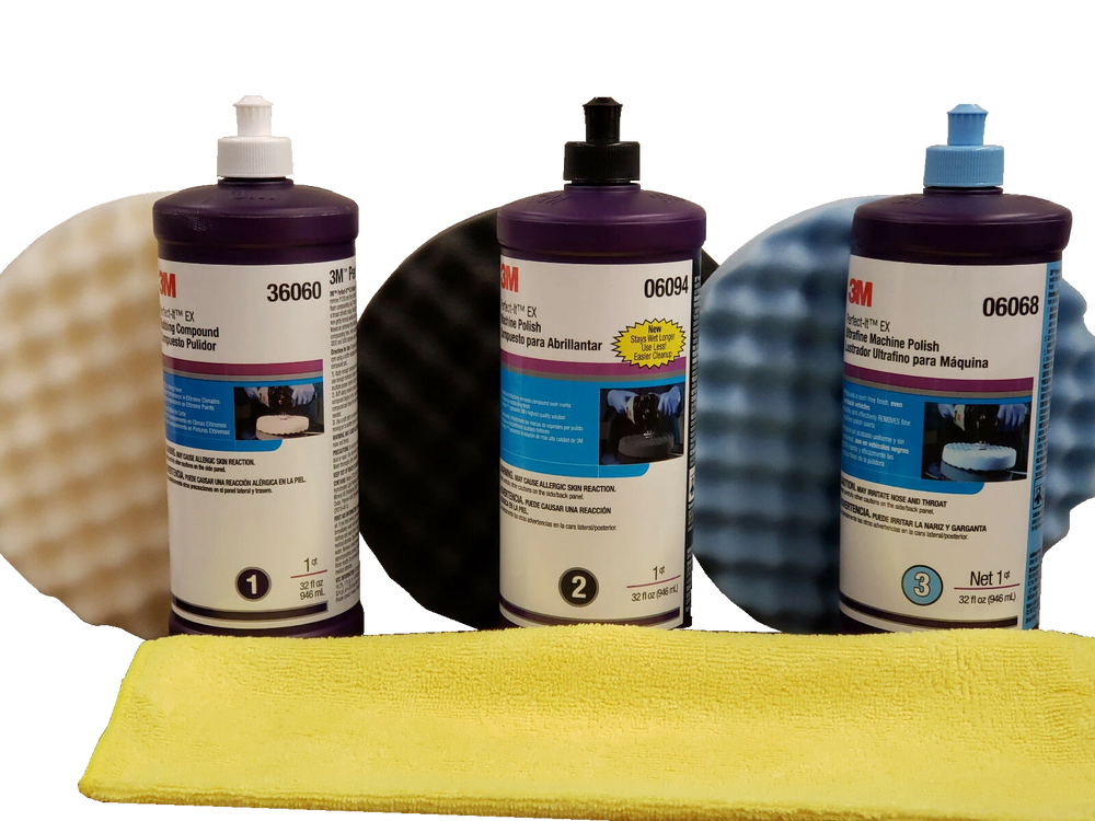 New-3M Perfect-It EX Buffing & Polish Kit 36060, 06094, 06068, 5723,5725, 5751