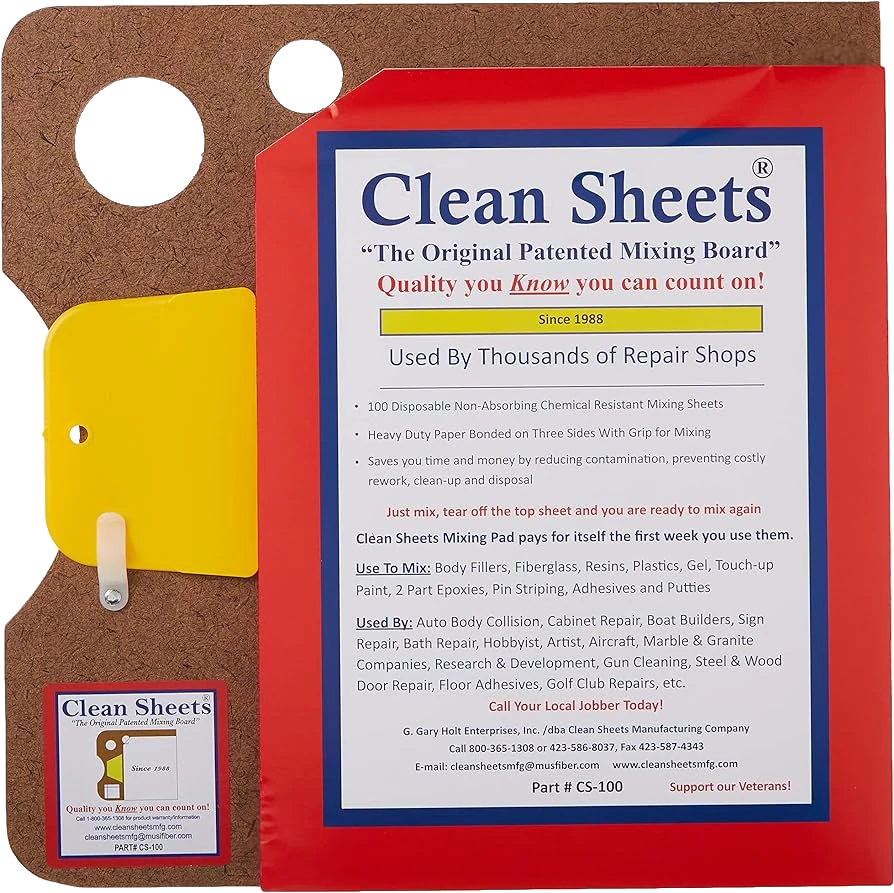 Body Filler Clean Sheets Mixing Board