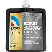 U. S. Chemical & Plastics Icing® Lite Gold Finishing Glaze, 12 oz. Pouch #26012