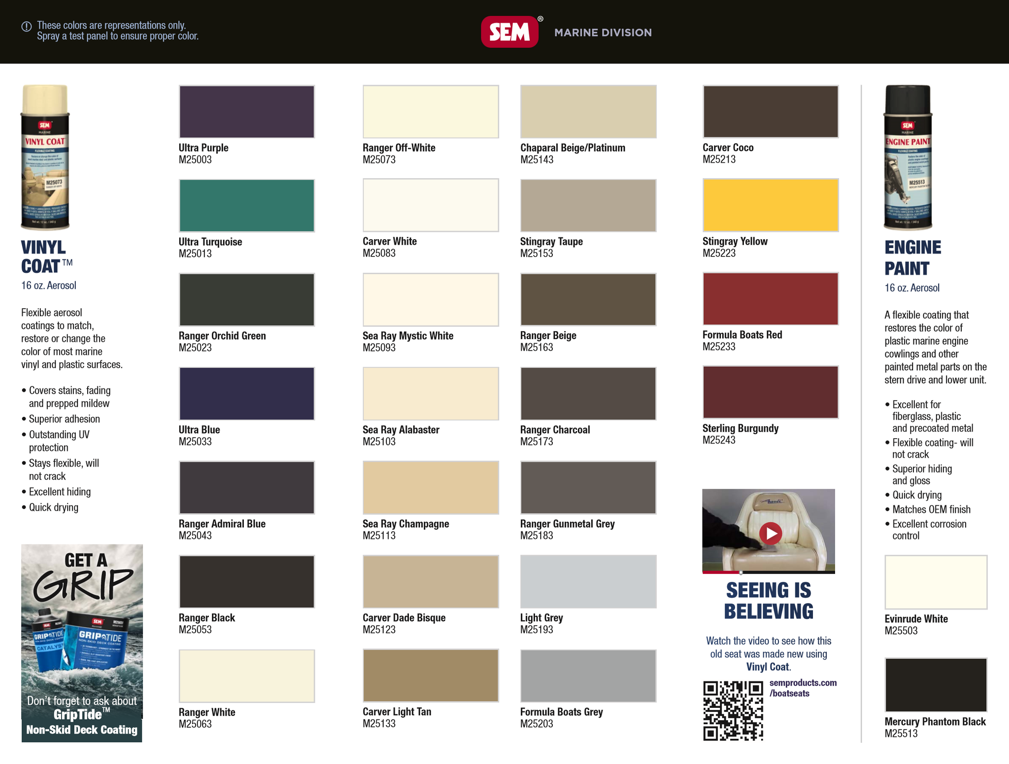 SEM MARINE VINYL COAT™| Auto Parts Paint - Main Image